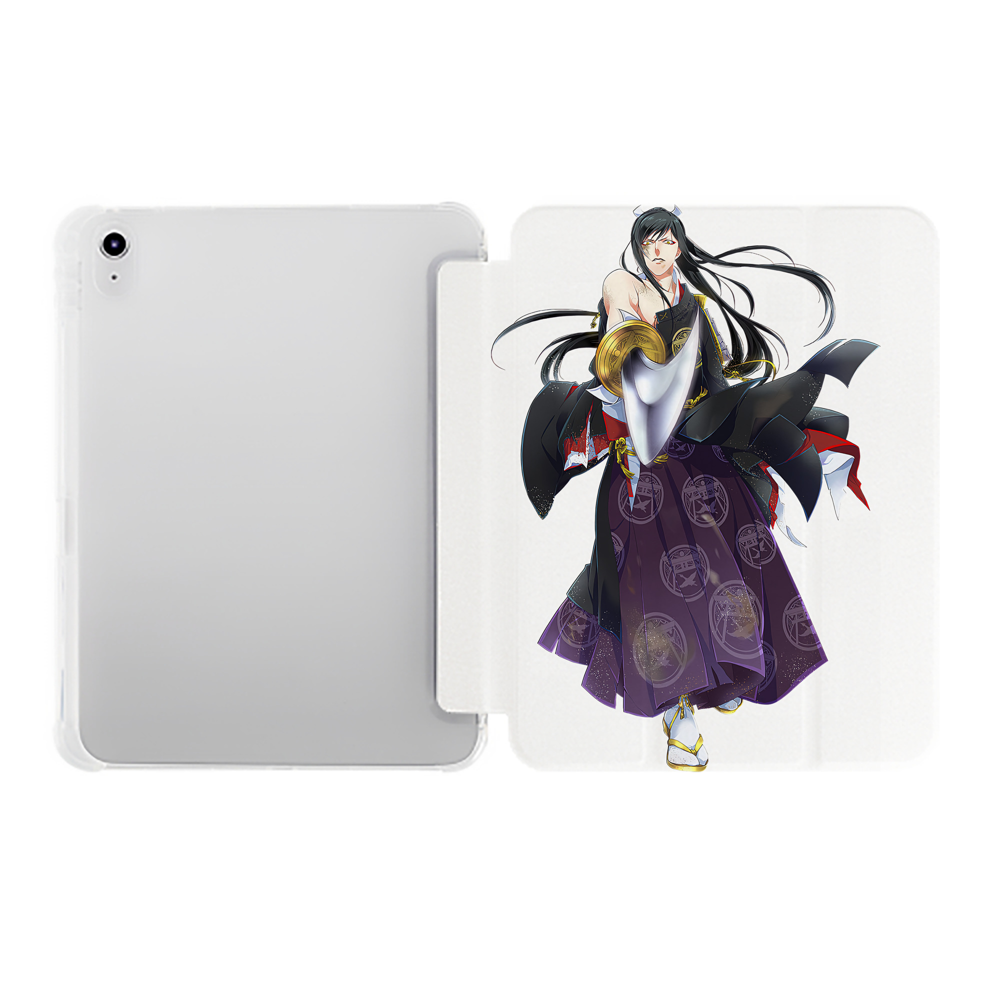 （画像用） 刀剣乱舞 Touken Ranbu IPad ケース ペン収納付き 三つ折りスタンド PUレザー×シリコン 対応機種9.5/10.5/10.9インチ
